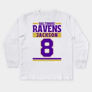 Baltimore Ravens Jackson 8 Edition 3 Kids Long Sleeve T-Shirt